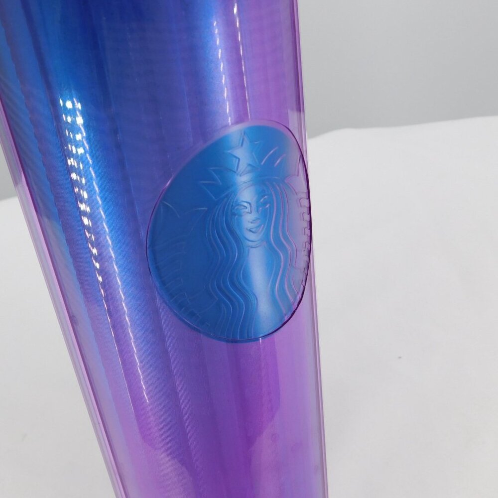 Starbucks Fall 2022 Dark Purple Kaleidoscope Dome Lid 24oz Venti Tumbler Straw - Picture 2 of 8